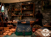 Bolso Celta-Medieval Gareth en negro-verde botella