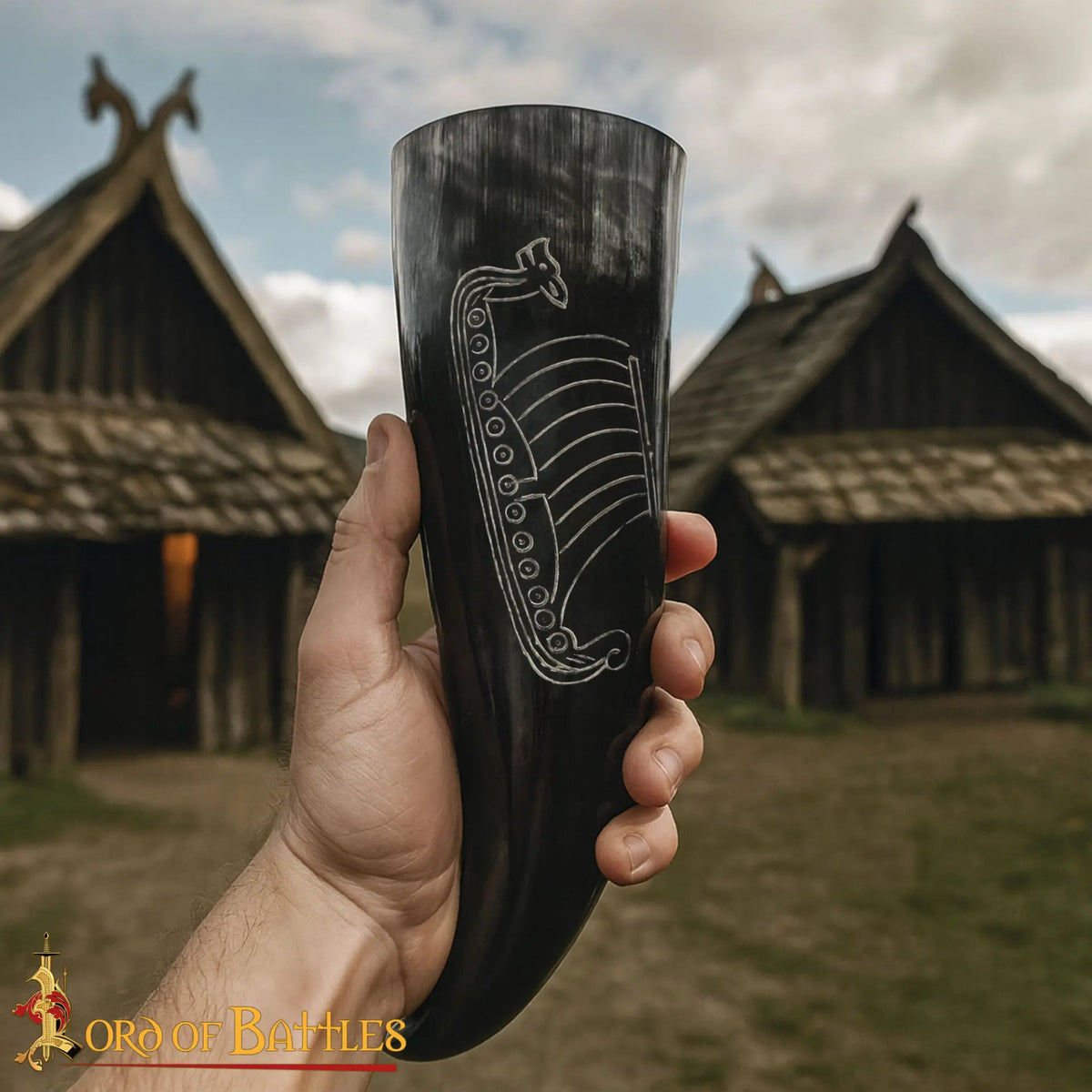 Cuerno barco Vikingo para beber (400-500 ml.)