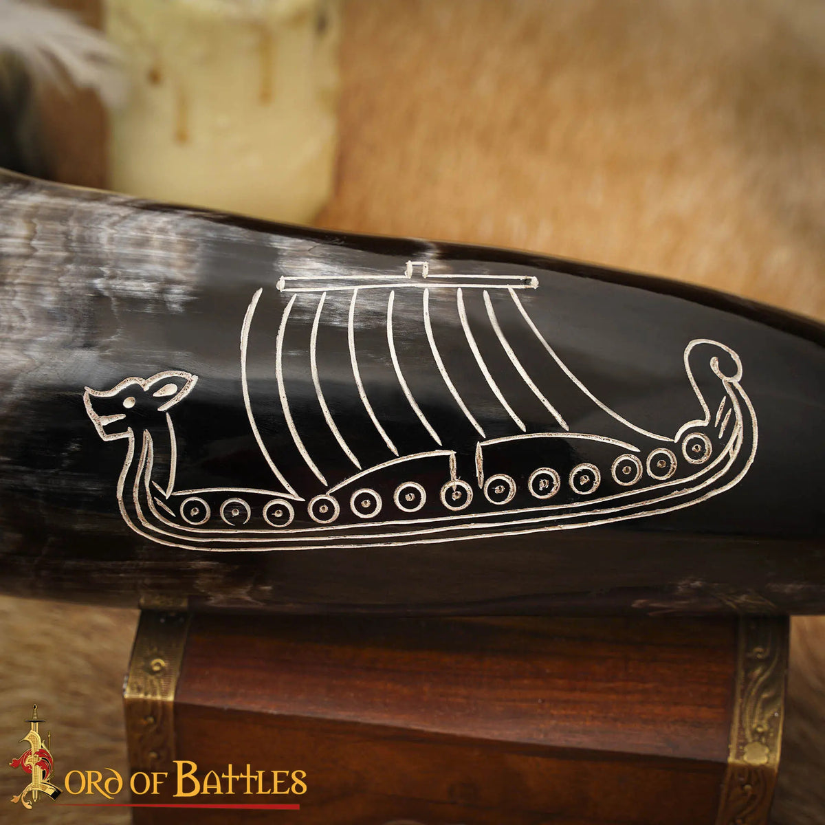 Cuerno barco Vikingo para beber (400-500 ml.)