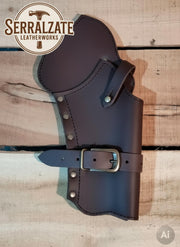Funda de cartuchera para revólveres del oeste, marrón