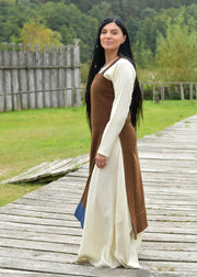 Vestido Vikingo de Lana Annik Sarga Diamante Marrón