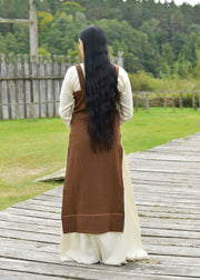 Vestido Vikingo de Lana Annik Sarga Diamante Marrón
