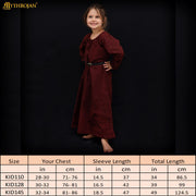 Vestido medieval para niña modelo Doncella, color marrón