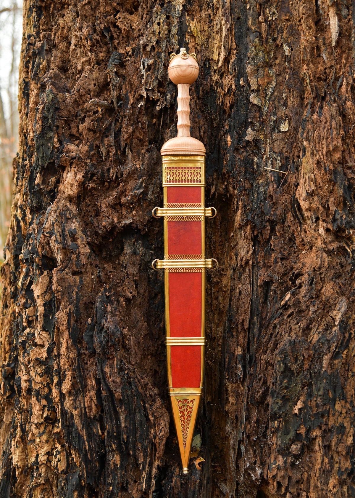 Espada Gladius Romano Dubravicaj con vaina (siglo I d.C.)
