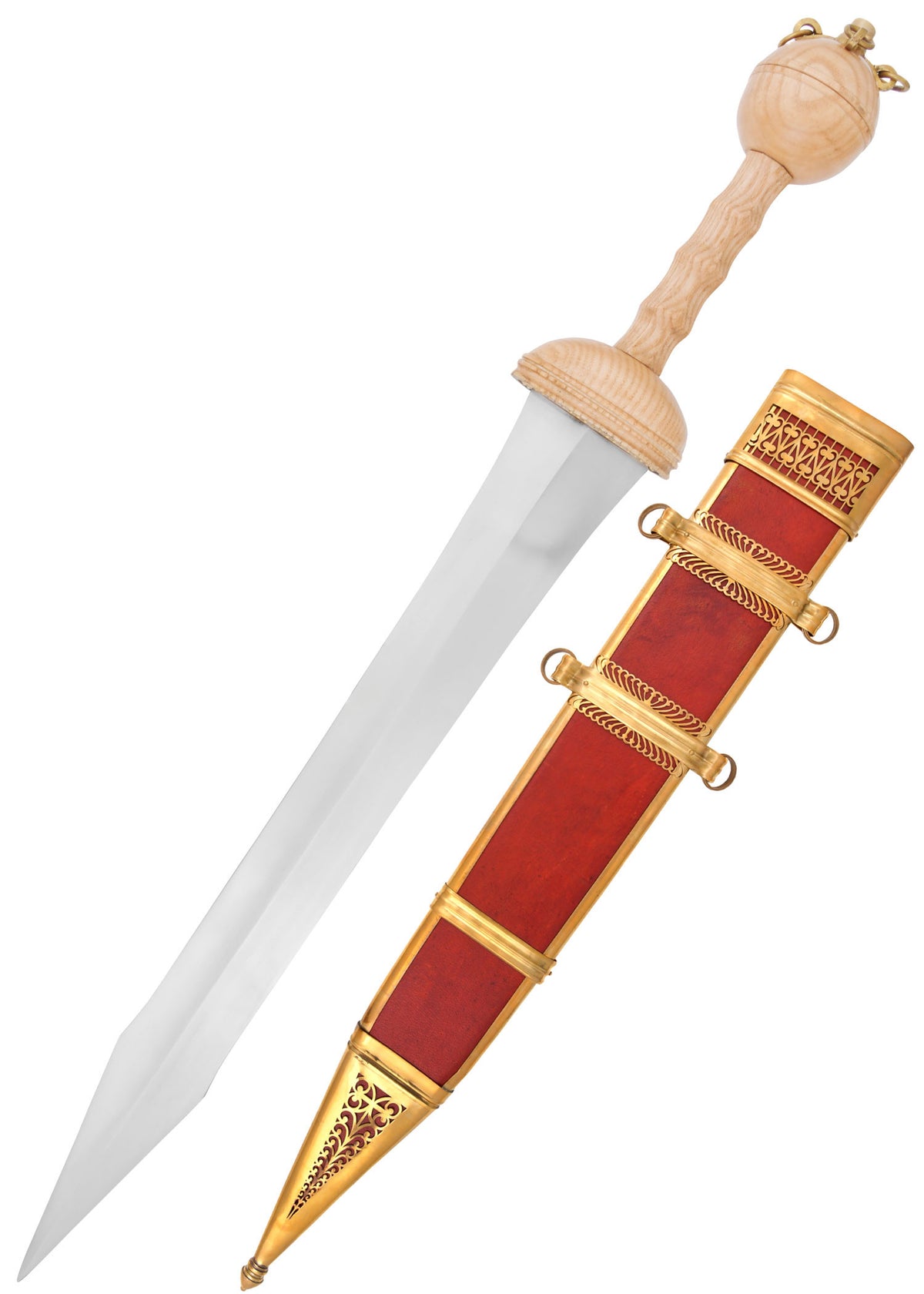 Espada Gladius Romano Dubravicaj con vaina (siglo I d.C.)