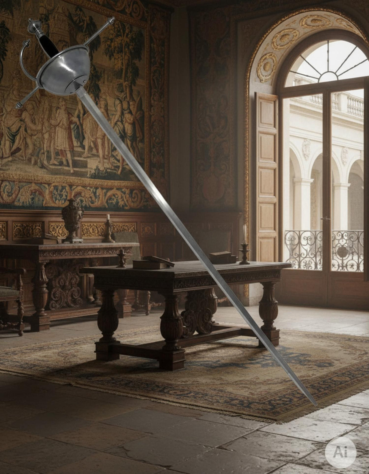 Espada ropera funcional, ideal para esgrima de sala