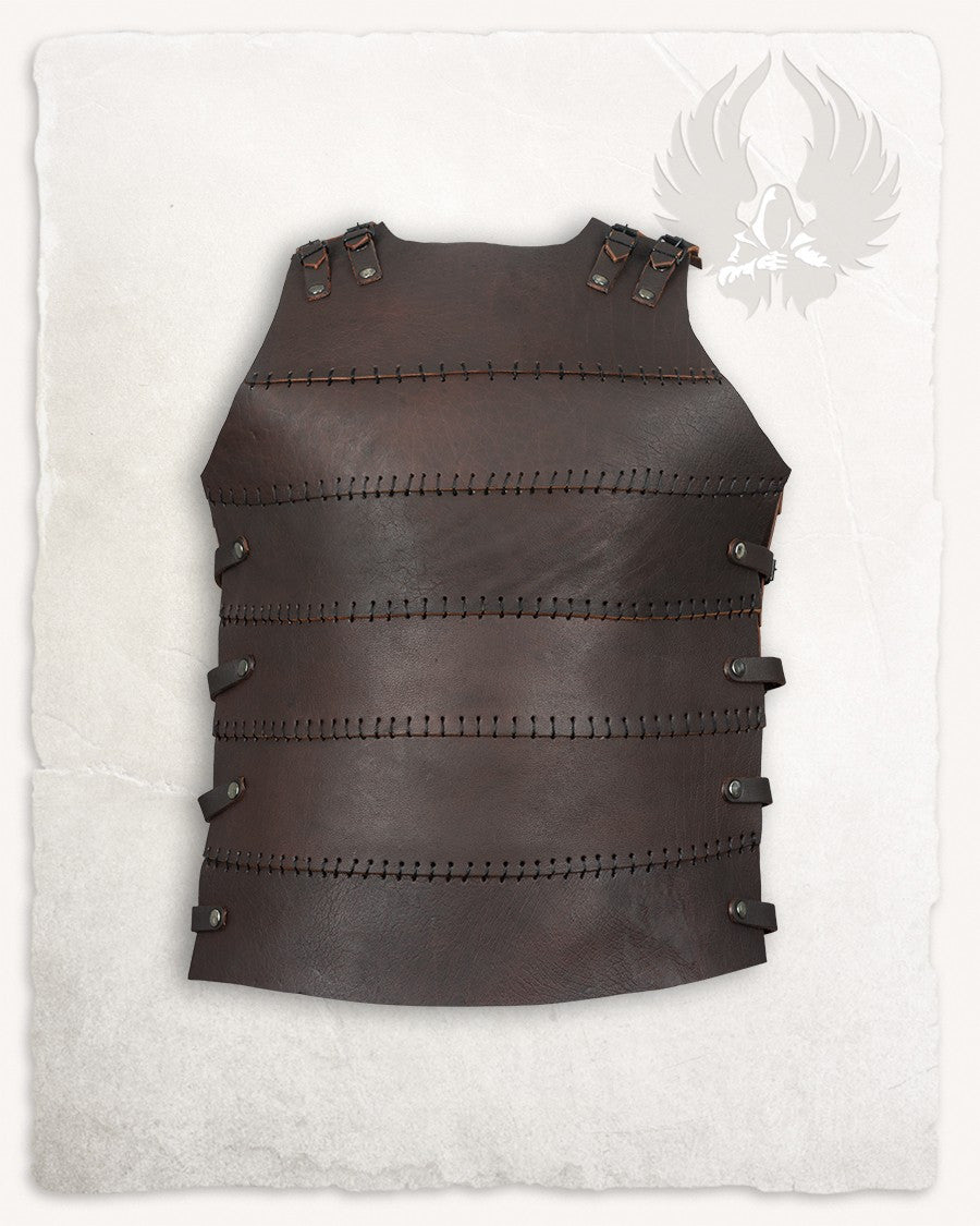 Coraza medieval modelo Erend en cuero, color marrón