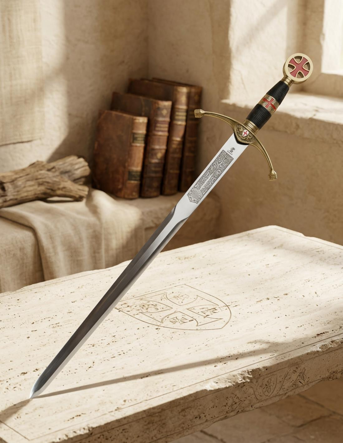Espada de los cruzados. Tamaño cadete. 75 cms.