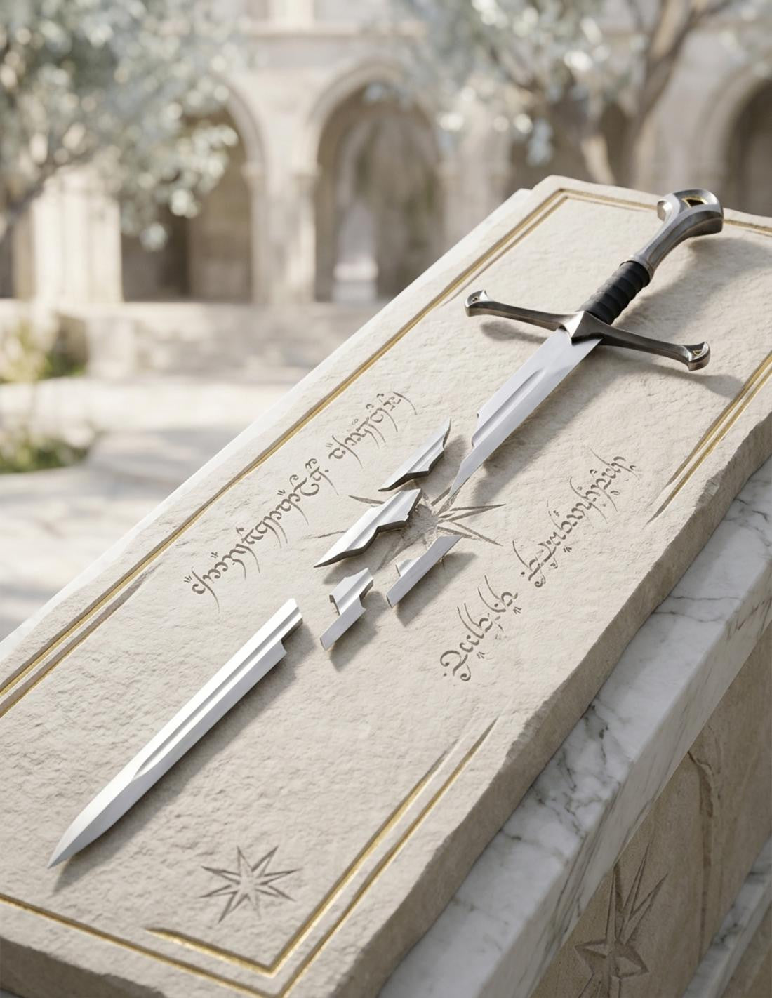Réplica Espada Narsil Rota El Señor de los Anillos