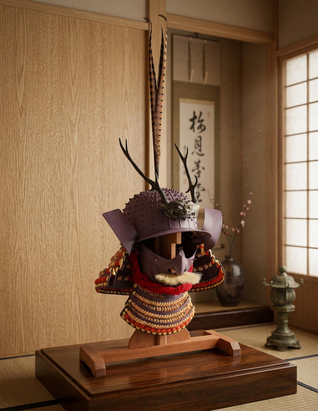 Casco Japonés (Daisho Kabuto Kake)_IA