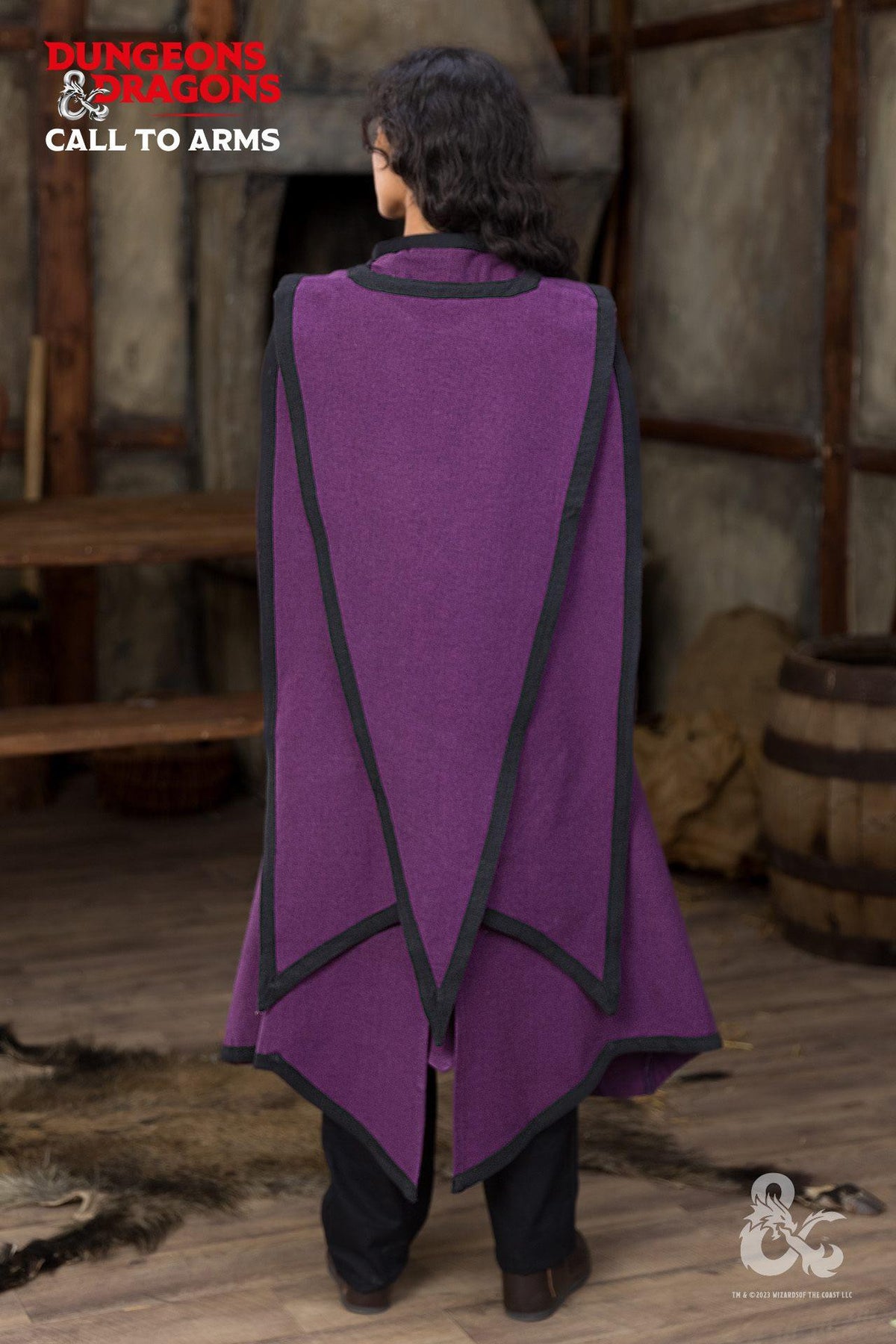 Capa de hechicero Dungeons y Dragons, color morado