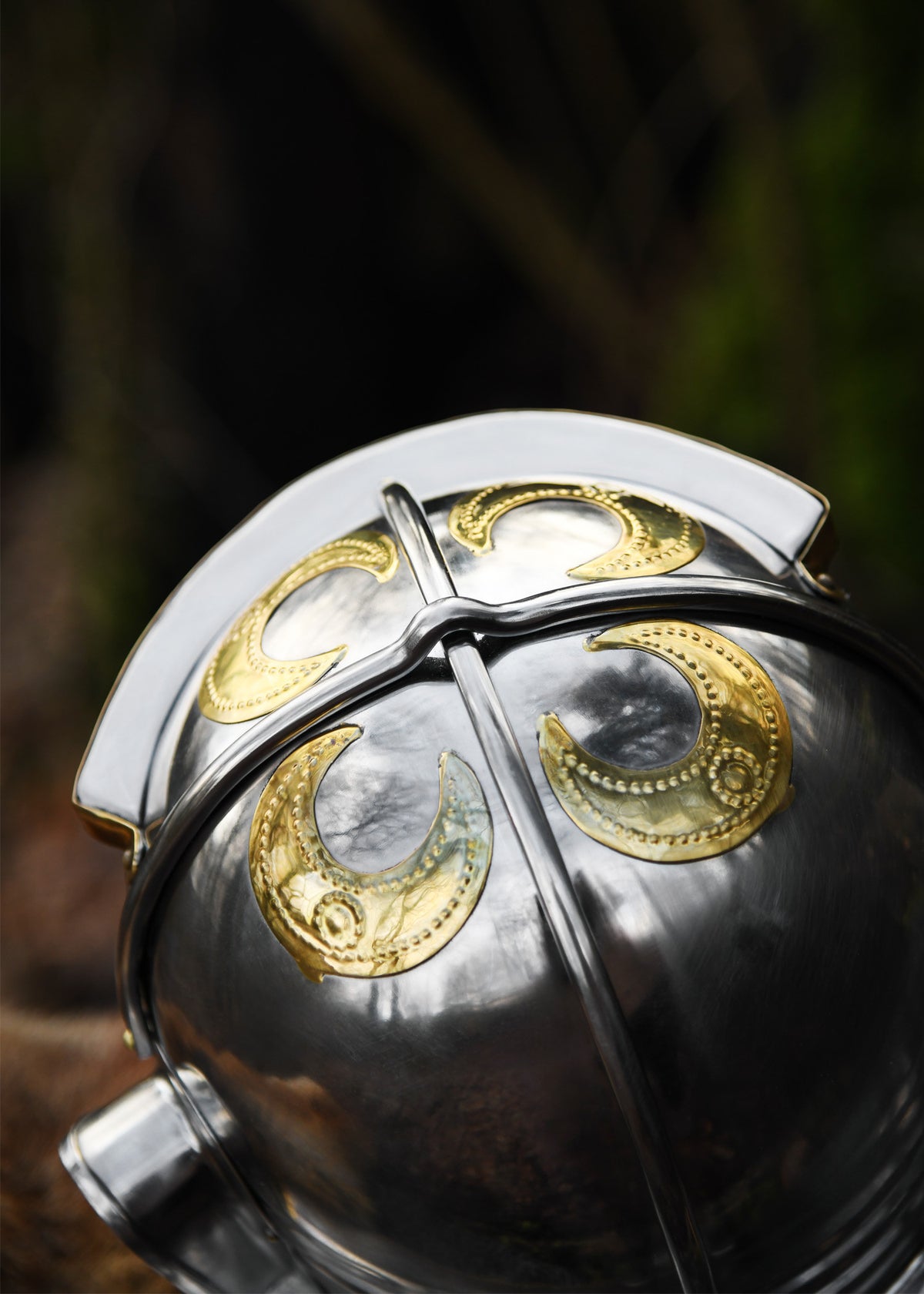 Casco Romano Imperial Itálico Hebron, acero y latón