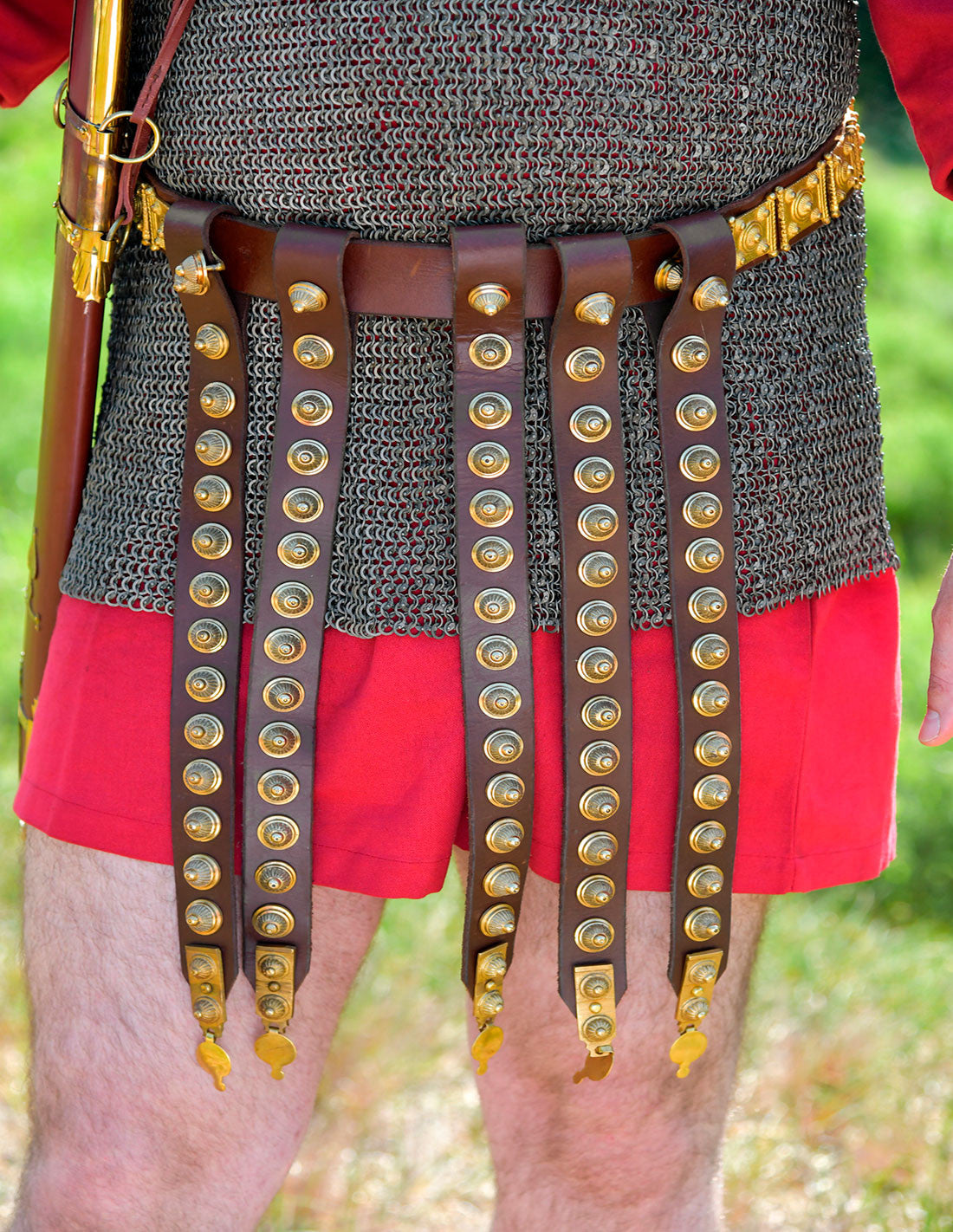 Cingulum de legionario romano marrón, siglo I d.C.