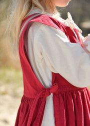 Vestido medieval para niñas modelo Lilou, color rojo