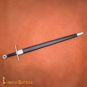 Espada medieval decorativa de los Caballeros Templarios, con vaina
