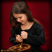 Vestido Medieval Infantil Negro para LARP