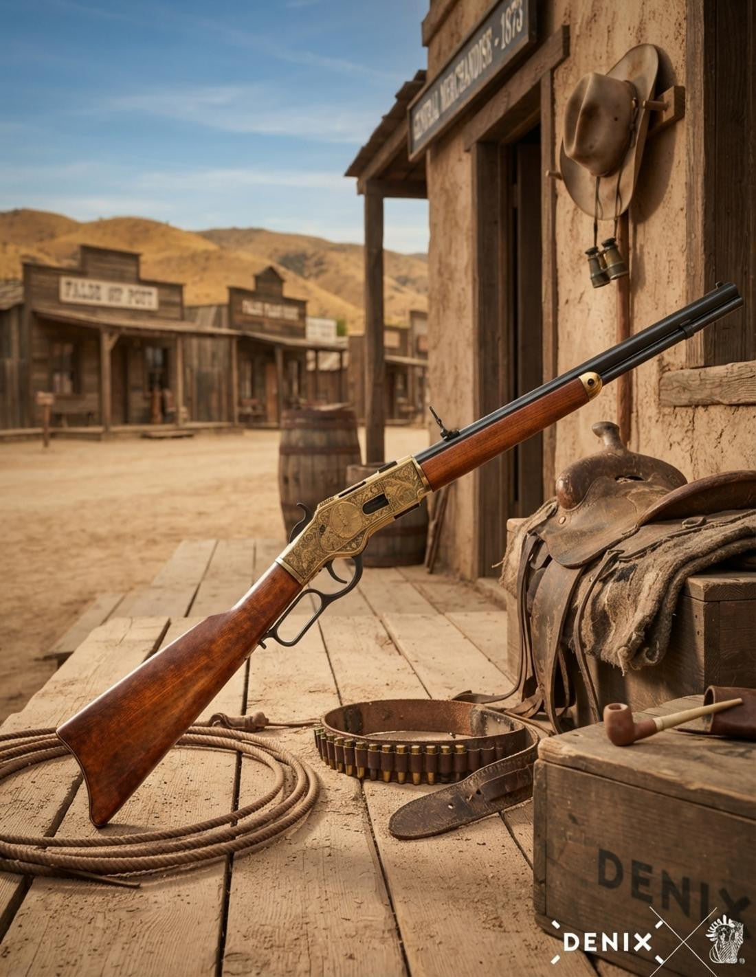 Rifle de repetición USA 1873, acabado latonado _IA
