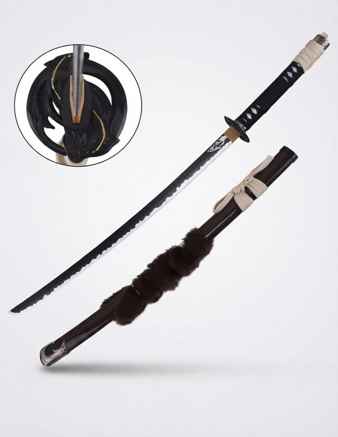 Katana no oficial de bambú Wolf Blade de Atsu - Ghost of Yotei _IA