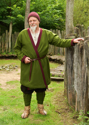 Abrigo vikingo de lana forrado, modelo Forseti