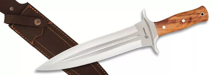 Cuchillo caza de remate, mango olivo (36 cm.)