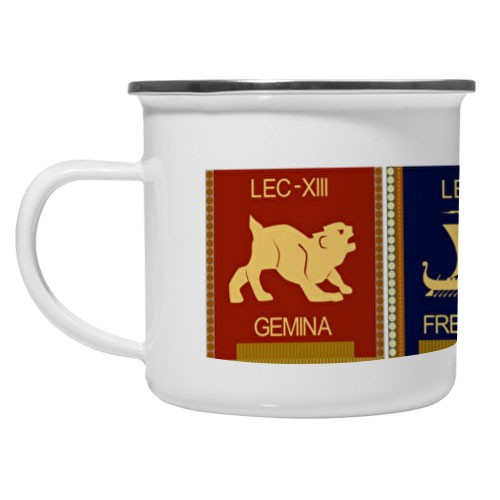 Taza latón esmaltado Vintage 4 Legiones Romanas