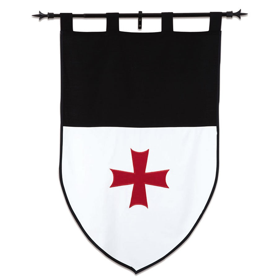Estandarte Templario, blanco y negro