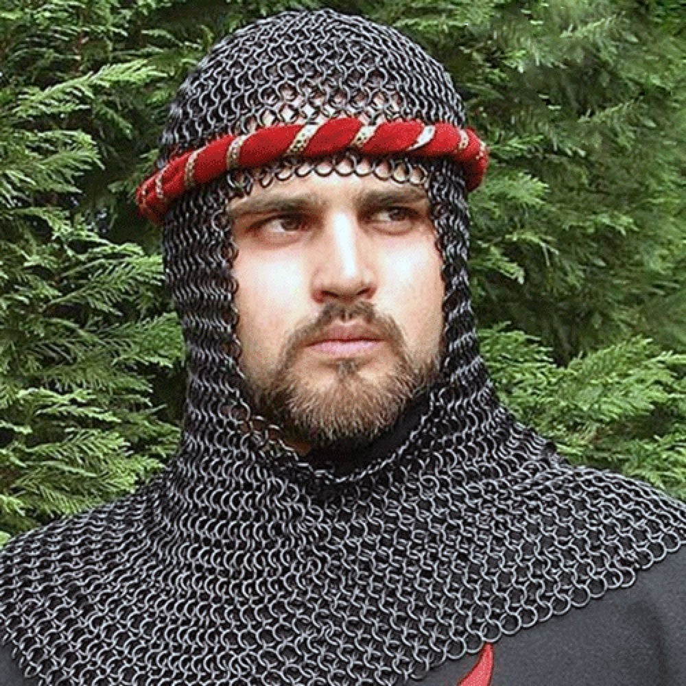 Cofia medieval acero negro
