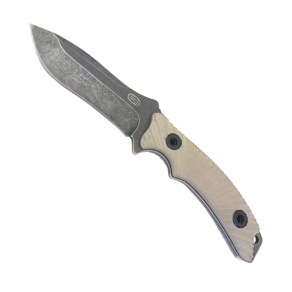 Cuchillo táctico SCK hoja acero inox. un solo filo (23 cm.)