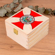 Caja medieval Cruz Templarios en madera