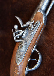 Pistola de chispa Inglesa modelo Lucknow, S. XVIII