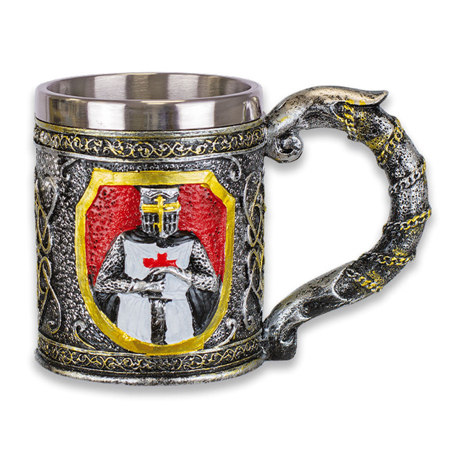 Taza Caballero Templario para coleccionistas, 10,5 cm.