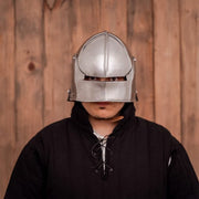 Casco medieval Sallet Alemán, con forro acolchado