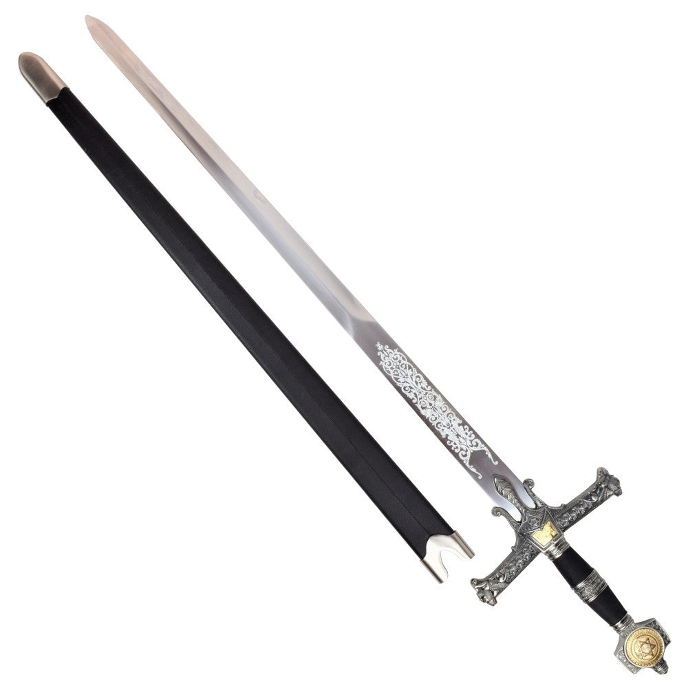 Espada decorativa Rey Salomón, con vaina (123 cm.)