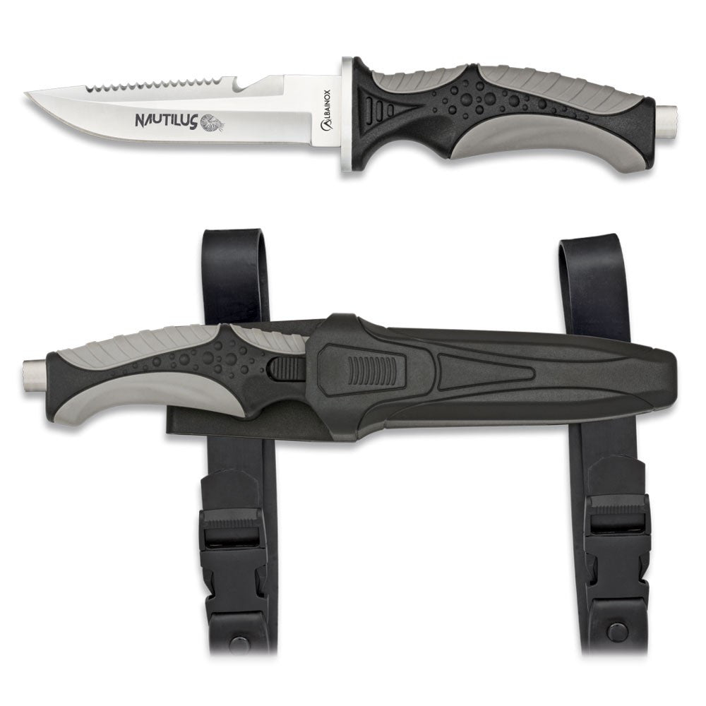 Cuchillo de submarinismo Nautilus, negro