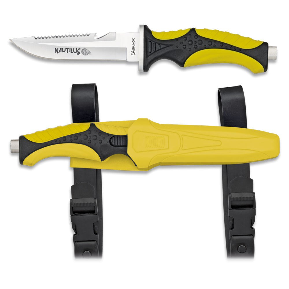 Cuchillo de submarinismo Nautilus, amarillo