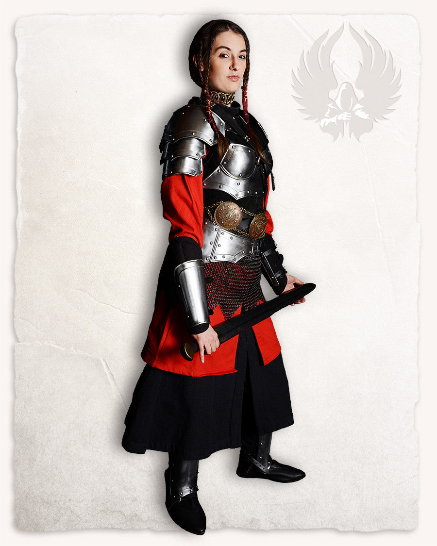 Gorjal medieval acero pulido modelo Mina