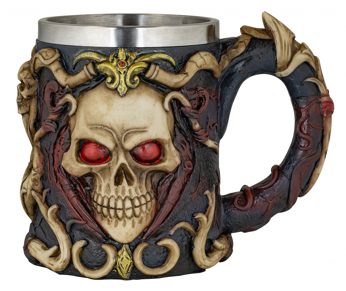 Taza calavera gótica Skull (12 cm.)