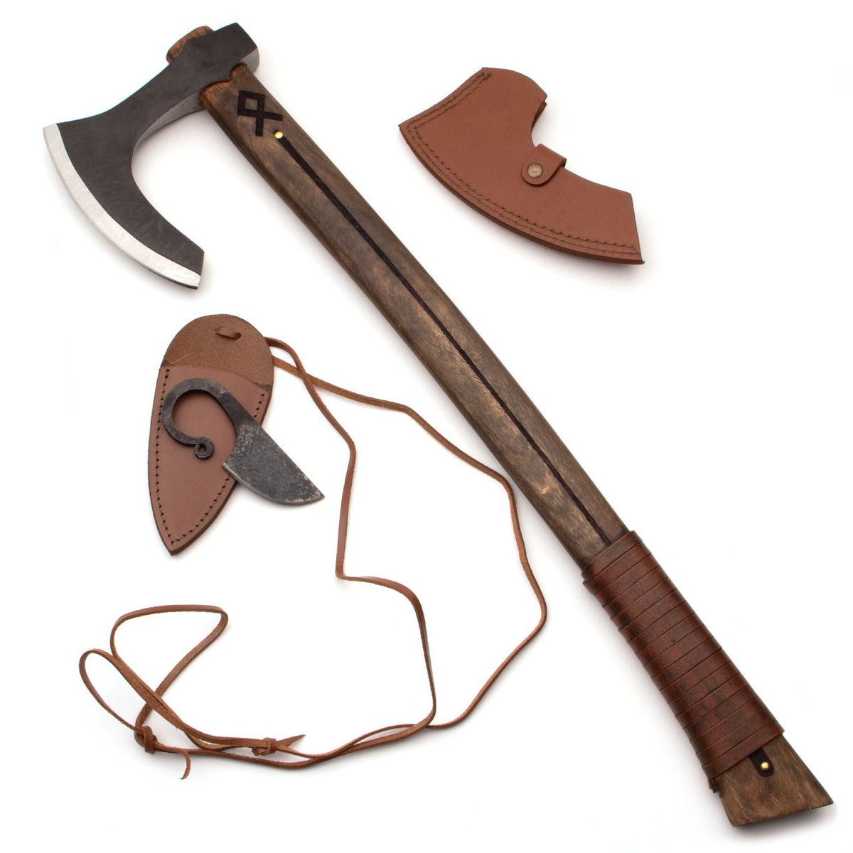 Juego de Hacha Barbada Vikinga Othala