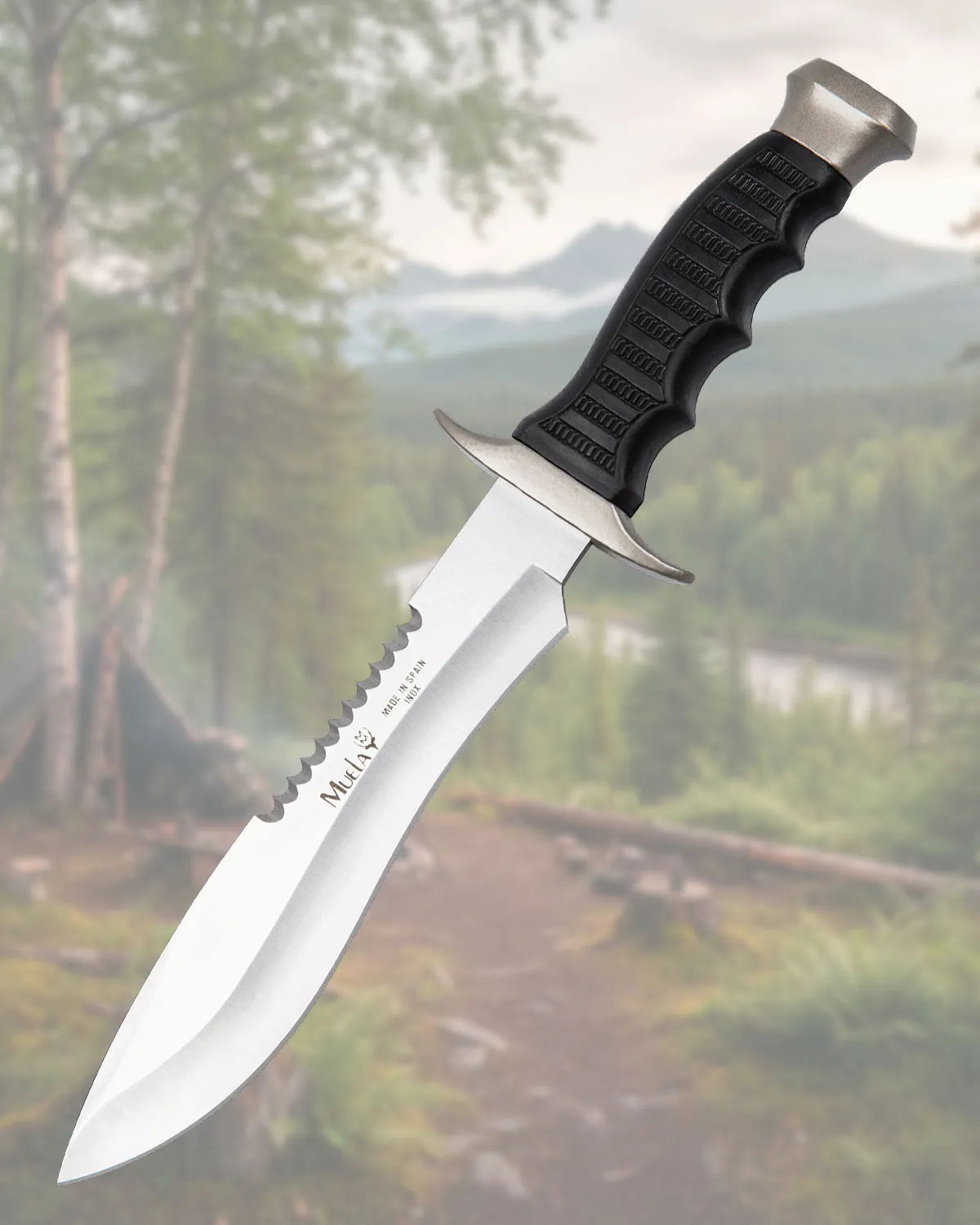 Cuchillo Muela Acero Nitro 42, mango zamak gris_IA