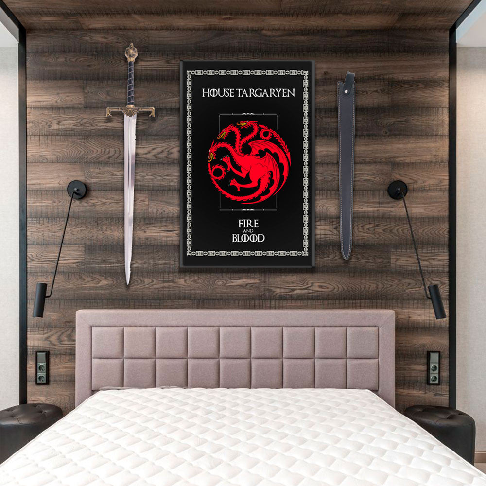 Pack estandarte + Espada de Viserys Targaryen, Juego de Tronos