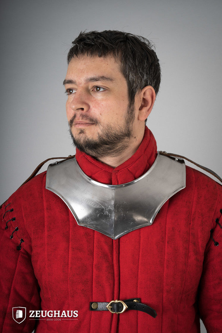 Gorjal medieval Avenger en acero pulido