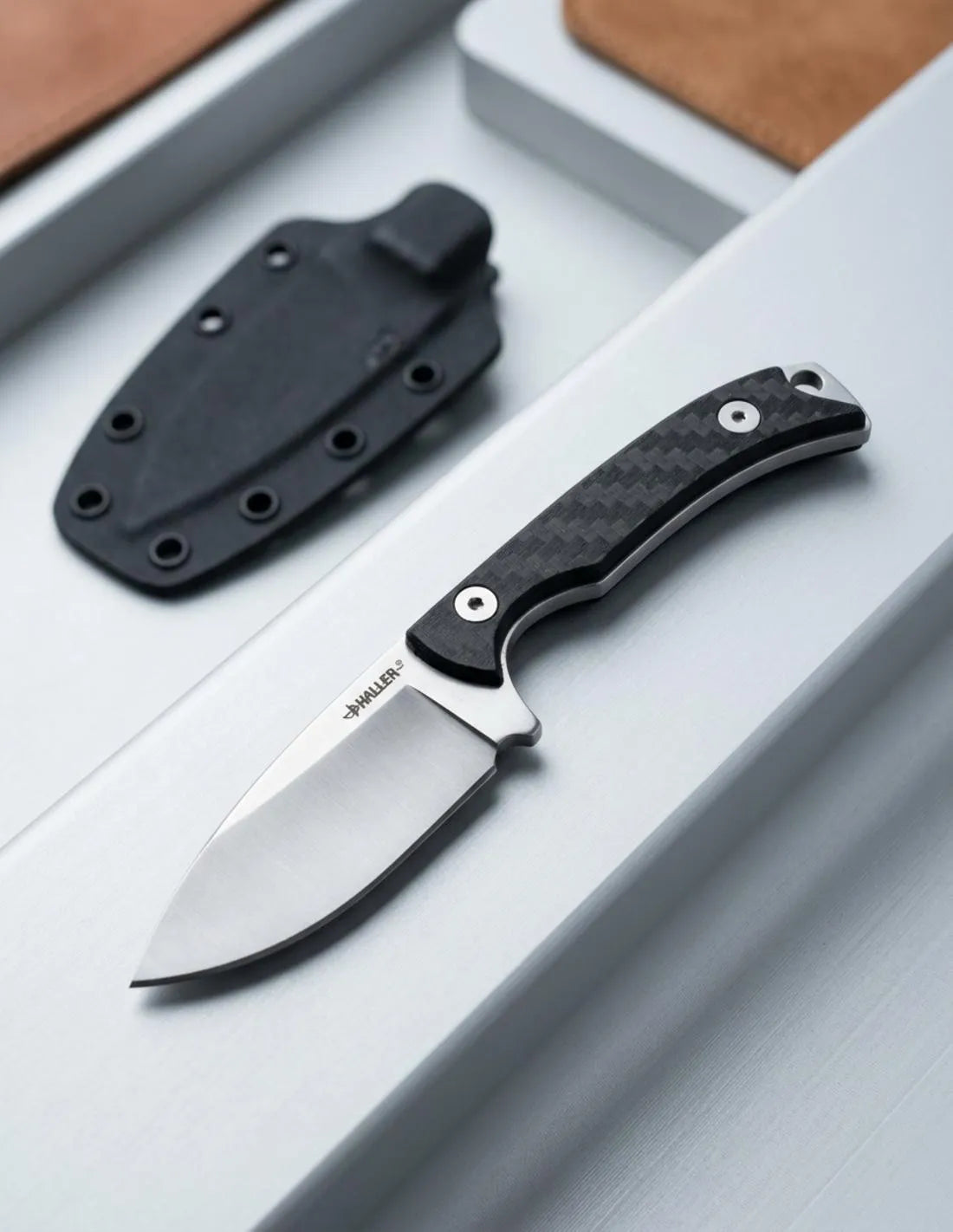 Cuchillo botero mango Kydex, con funda_IA