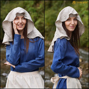 Velo medieval del Peregrino en lino - Beige