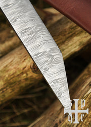 Cuchillo Sax Vikingo en acero Damasco